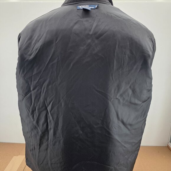 Vintage Polo Ralph Lauren Jacket Mens L Gray Wool Bomber Quilted Lined Full Zip - Picture 8 of 16